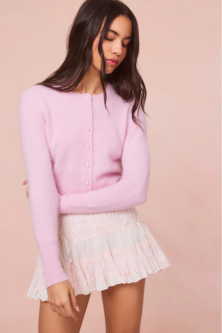 Adeanne Cropped Cashmere Cardigan | LoveShackFancy