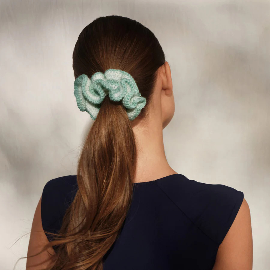 Seafoam Blue Crochet Scrunchie | KITSCH | Kitsch
