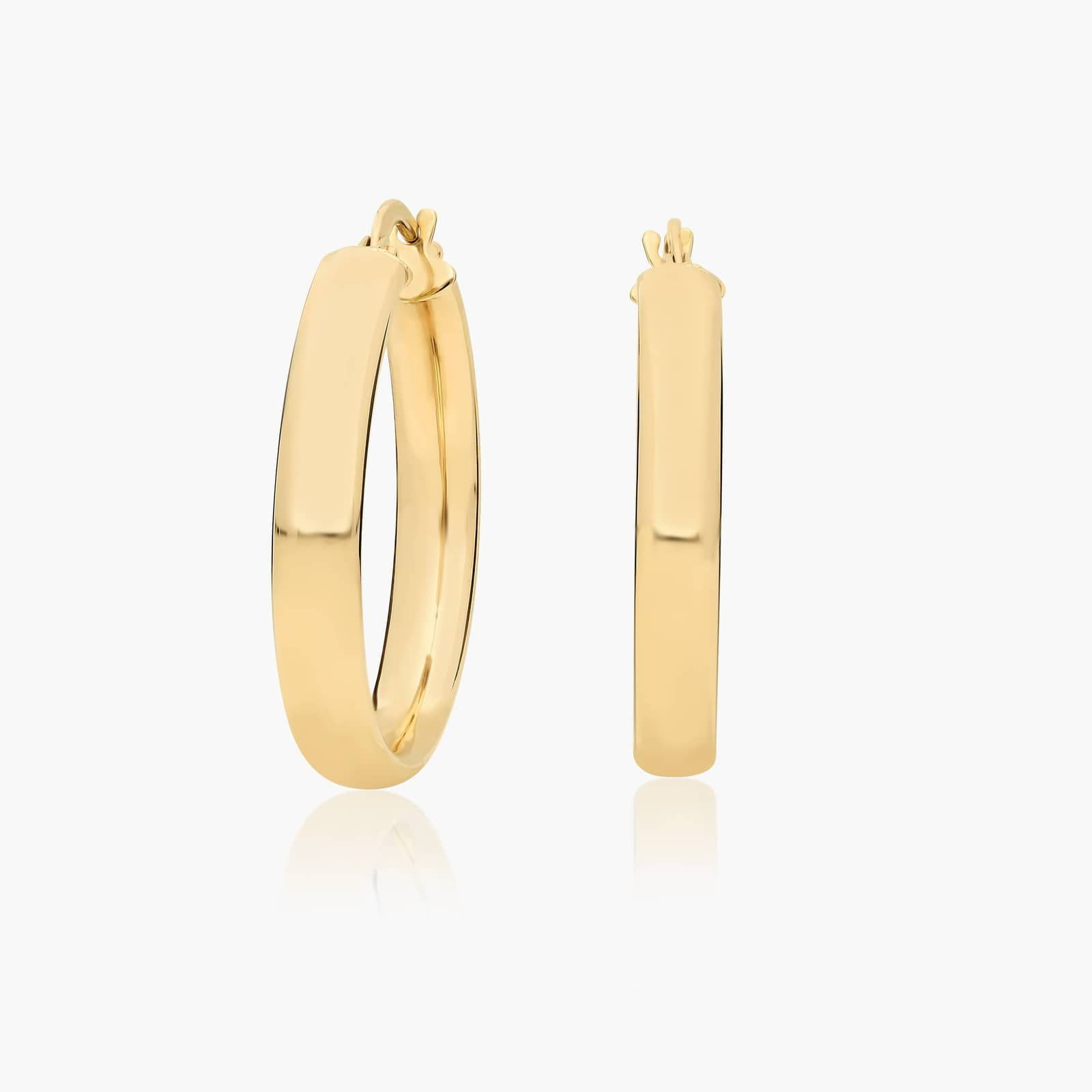 14K Yellow Gold Golden Hour Wide Round Hoop Earrings-95428y14 | JamesAllen