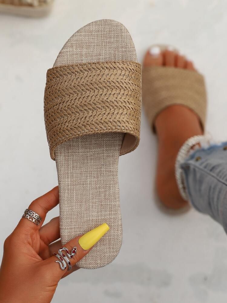 Weave Single Band Slide Sandals | SHEIN