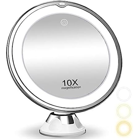 Updated 2022 Version 10X Magnifying Makeup Vanity Mirror with Lights, LED Lighted Portable Hand Cosm | Amazon (US)