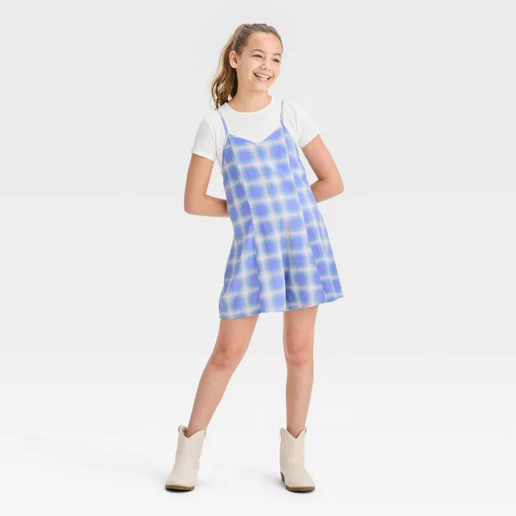 Girls' 2 for 1 Romper with Short Sleeve T-Shirt - art class™ | Target