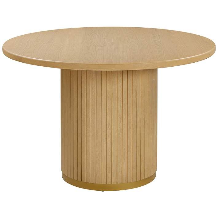 Chelsea 47 1/4" Wide Round Natural Oak Round Dining Table - #98Y96 | Lamps Plus | Lamps Plus