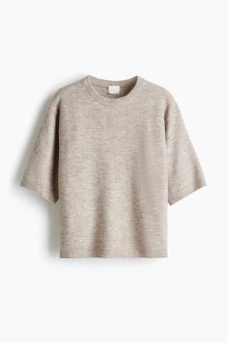 H & M - Knitted T-shirt - Brown | H&M (UK, MY, IN, SG, PH, TW, HK)
