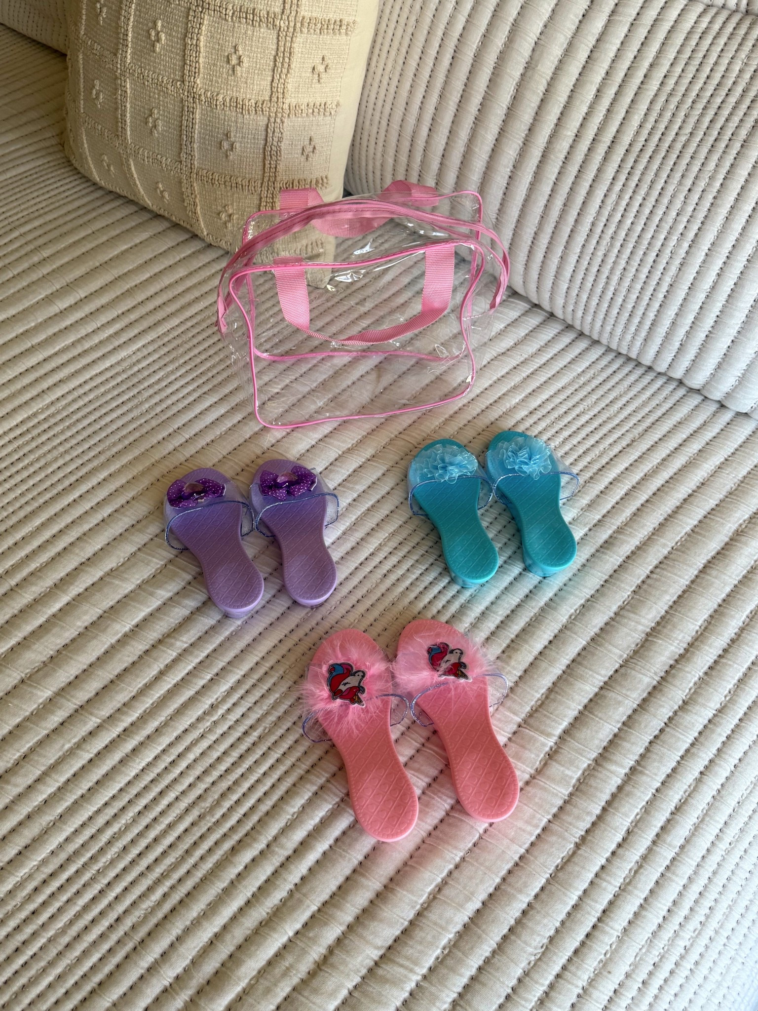 Harper has been loving these dress up shoes we got her for Christmas! Come in a set of 3, she is a size 9 and these have room to grow into! 