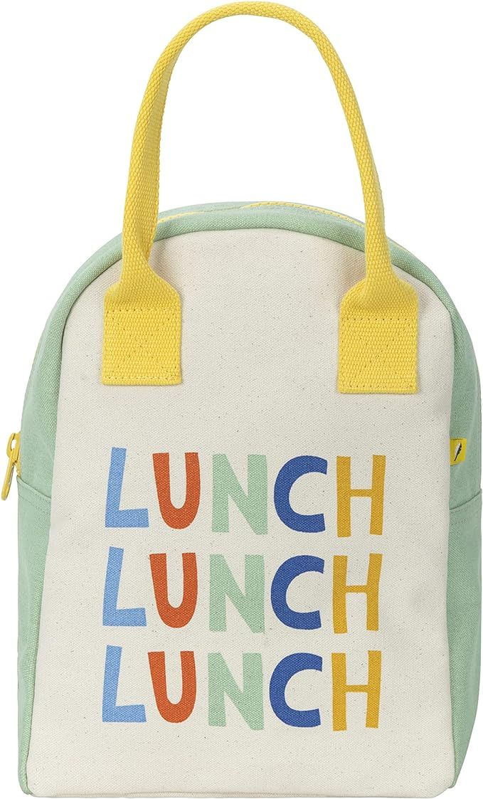 Fluf Zipper Lunch Bag | Organic Cotton Lunch Bag for Men, Women & Kids (Triple Lunch) | Amazon (US)