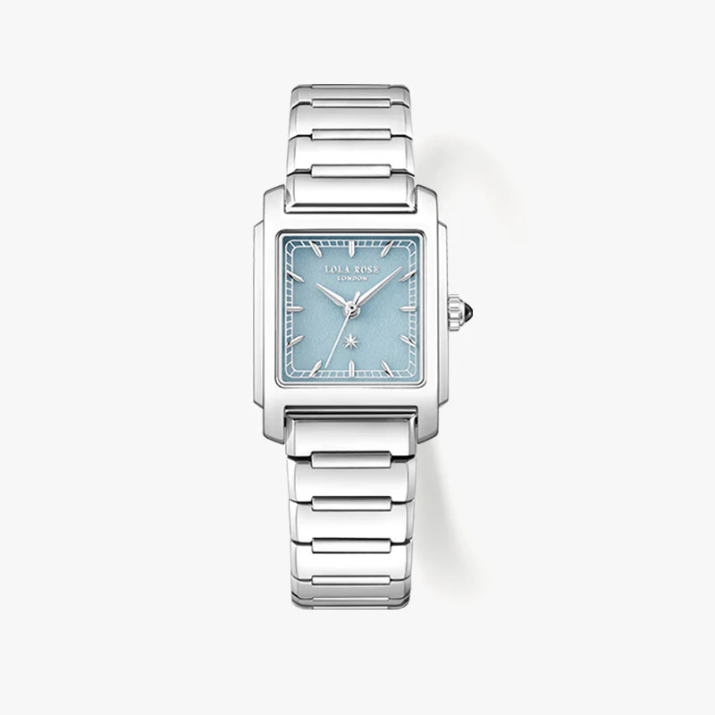 Lola Rose Urban Trail Blue Square Watch | Minimalist Geometric Women's Watch | Lola Rose