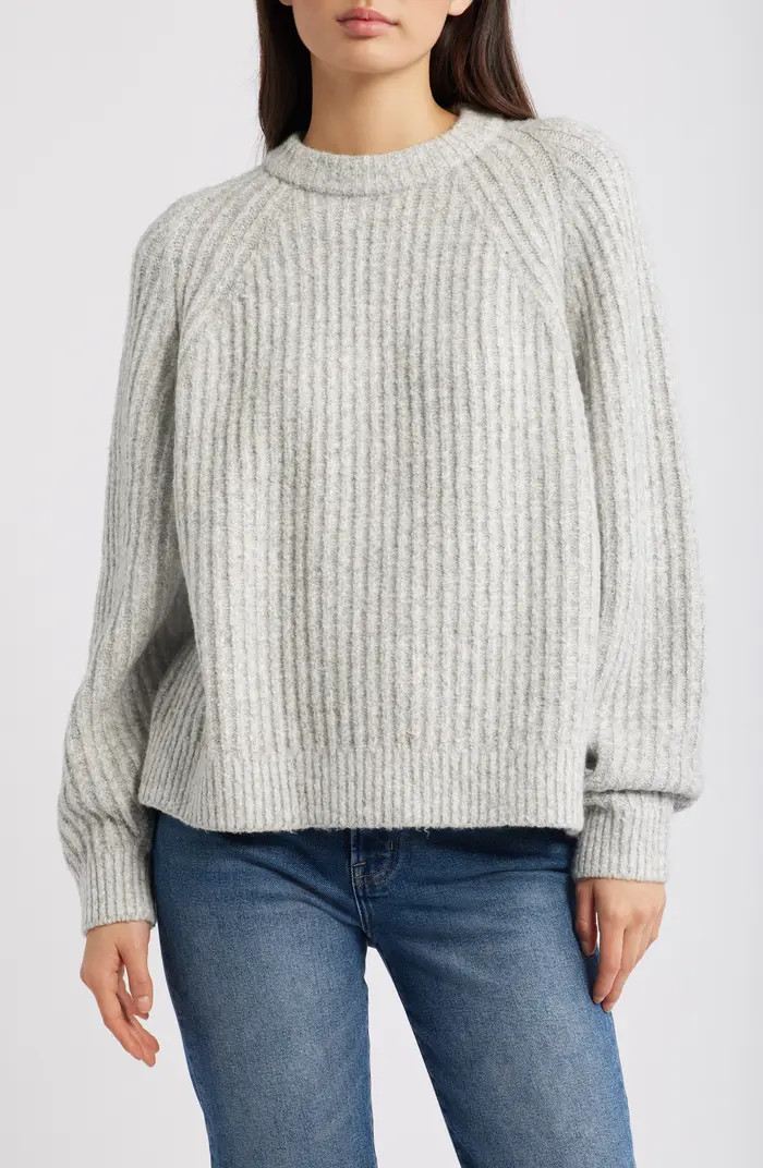 Rib Cotton Blend Sweater | Nordstrom