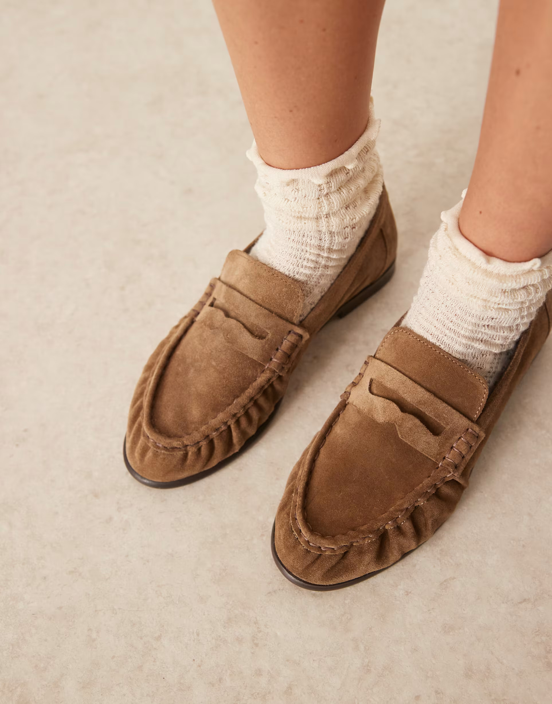 ARRANGE Premium leather loafer in tan suede | ASOS (Global)