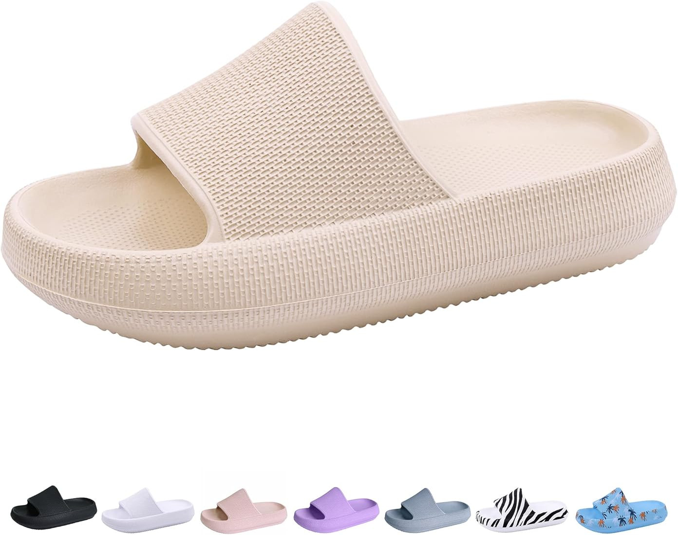 Youecci Cloud Slides for Kids丨Shower Slippers Bathroom Pool Sandals丨Boys Girls Comfy Thick So... | Amazon (US)