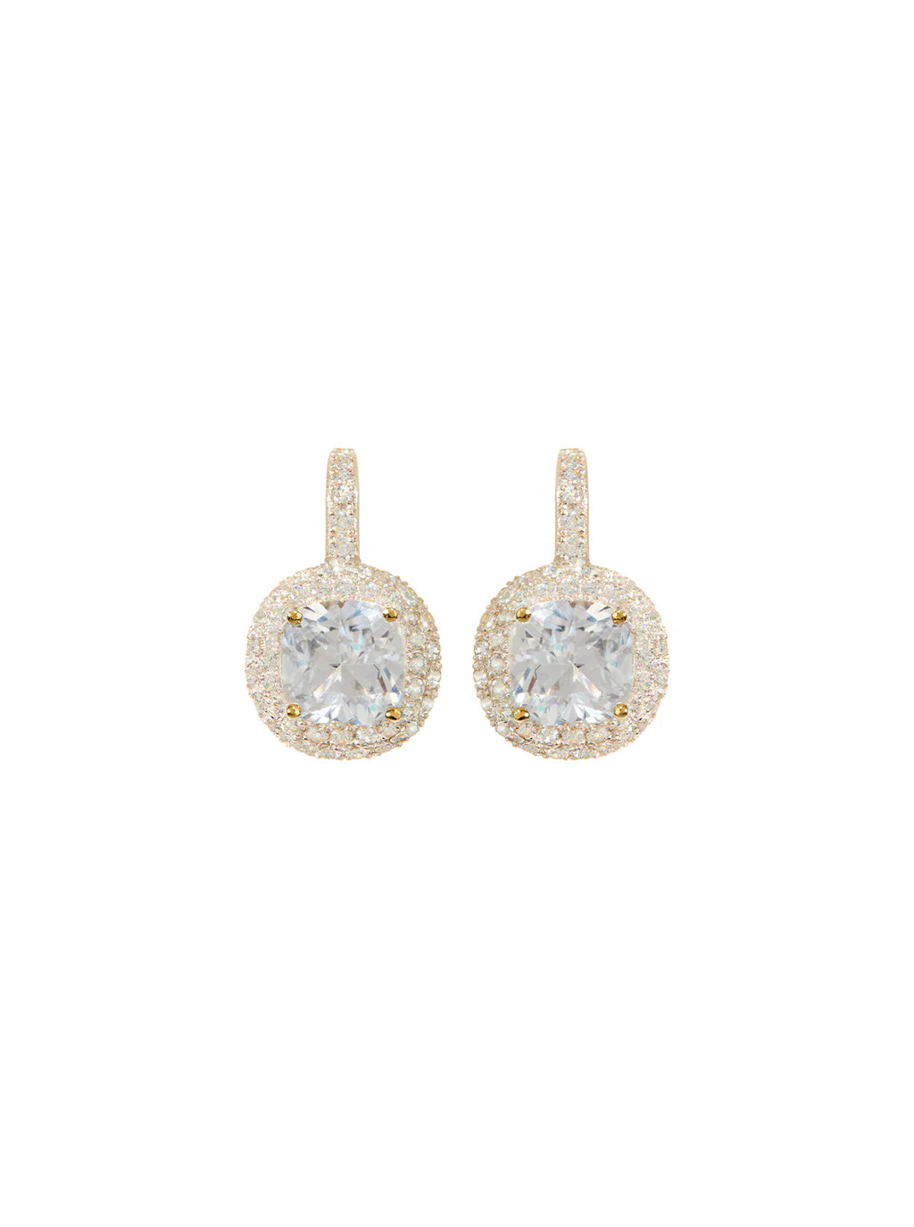 MOREAU LAB WHITE SAPPHIRE EARRINGS, GOLD | Dorsey