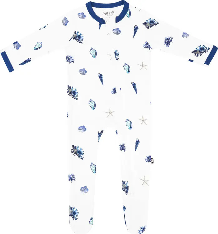 Kyte BABY Sea Shell Zip-Up Footie | Nordstromrack | Nordstrom Rack