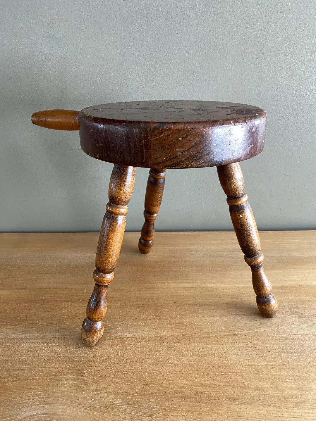 Vintage Wooden Milk Stool - Etsy | Etsy (US)