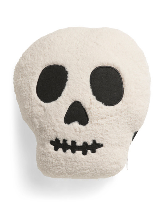 15x18 Skull Shaped Sherpa Pillow | TJ Maxx