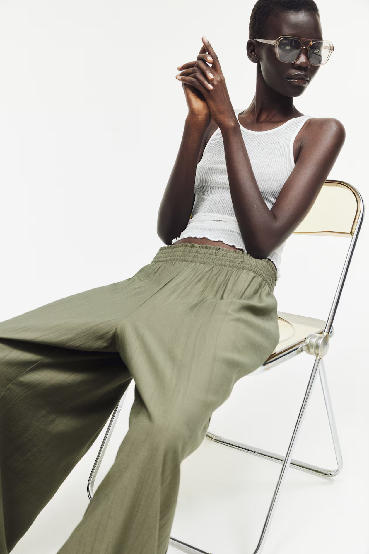 Wide crinkled trousers | H&M (UK, MY, IN, SG, PH, TW, HK)