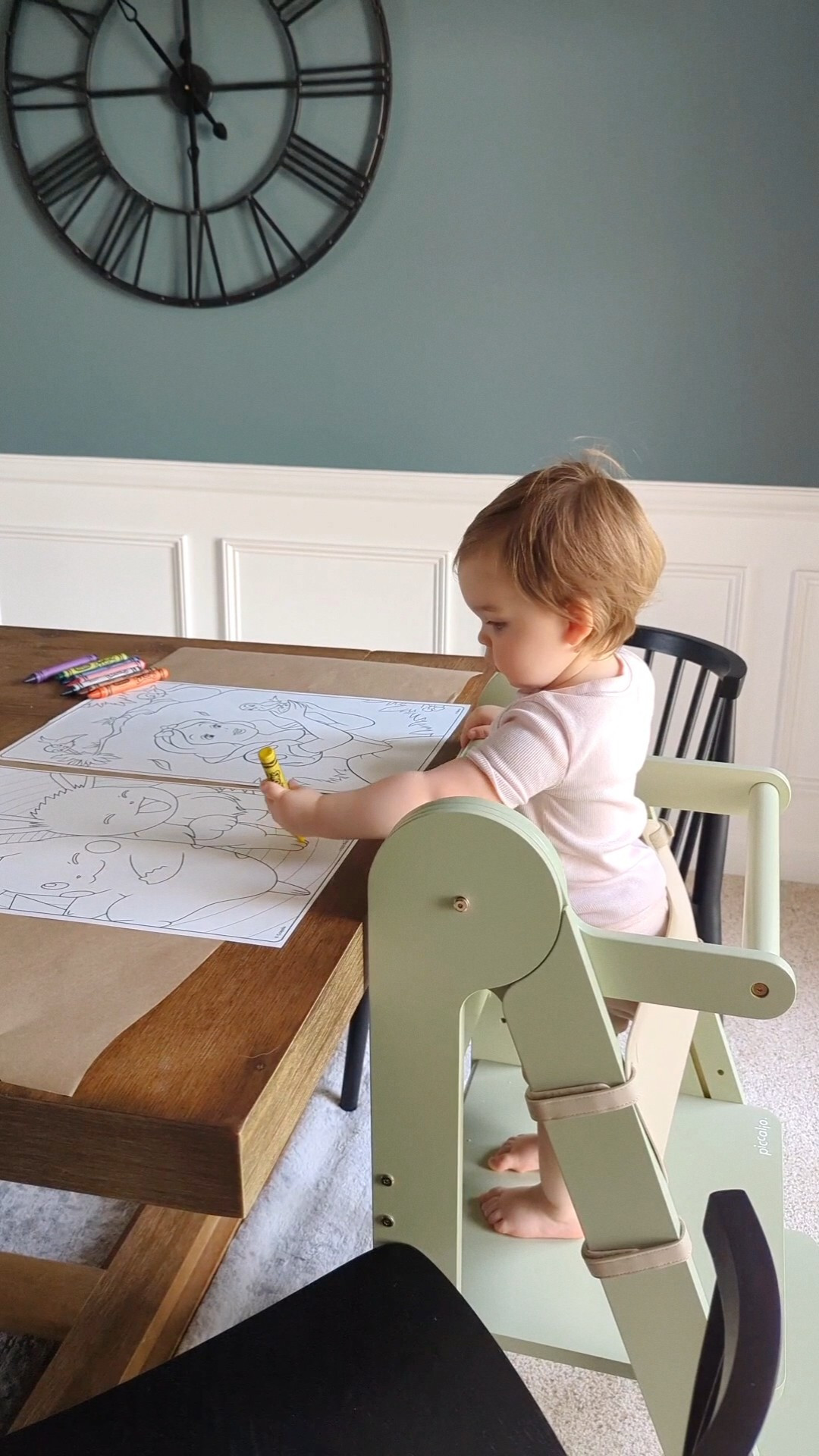 Easy toddler activity idea: set up a toddler arts & crafts station complete with a toddler tower, jumbo crayons & coloring pages! #toddleractivities #toddlercrafts #kidsactivities #toddlertower #toddlergifts 

#LTKKids #LTKFamily #LTKBaby