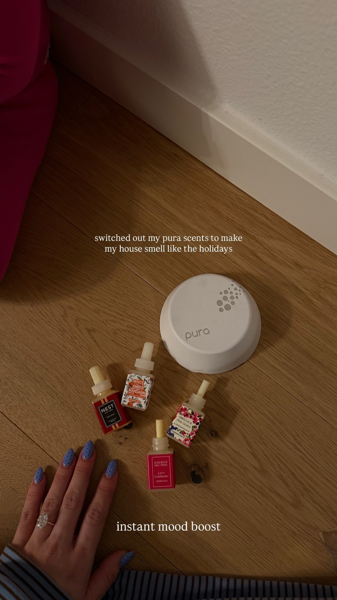 switched out my pura scents to make my house smell like the holidays  @pura  instant mood boost