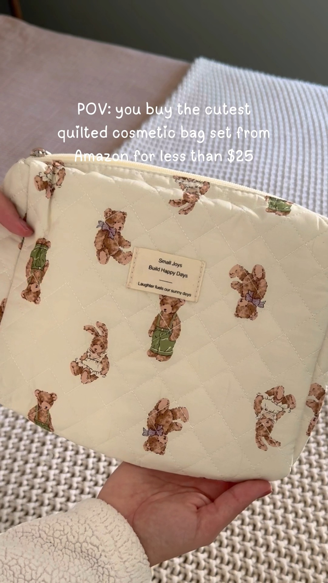 I might turn 35 next month but that won't stop me from getting the cutest makeup & cosmetic bags 🧸🤎🐰 The whole set is only $25 👌🏼

#LTKBeauty #LTKSeasonal #LTKHome