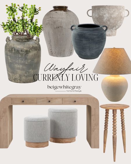 Currently loving at wayfair!! From the console table to the ottomans and vases and lamp! All Found here 

#LTKsalealert #LTKhome #LTKSeasonal