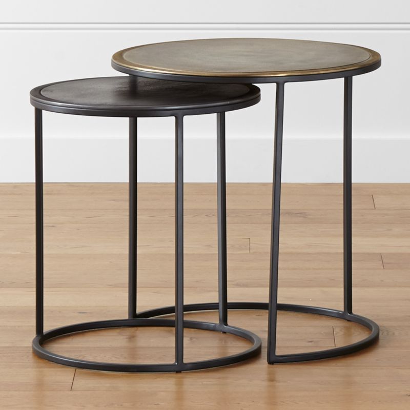 Knurl Nesting Accent Tables Set of Two + Reviews | Crate and Barrel | Crate & Barrel