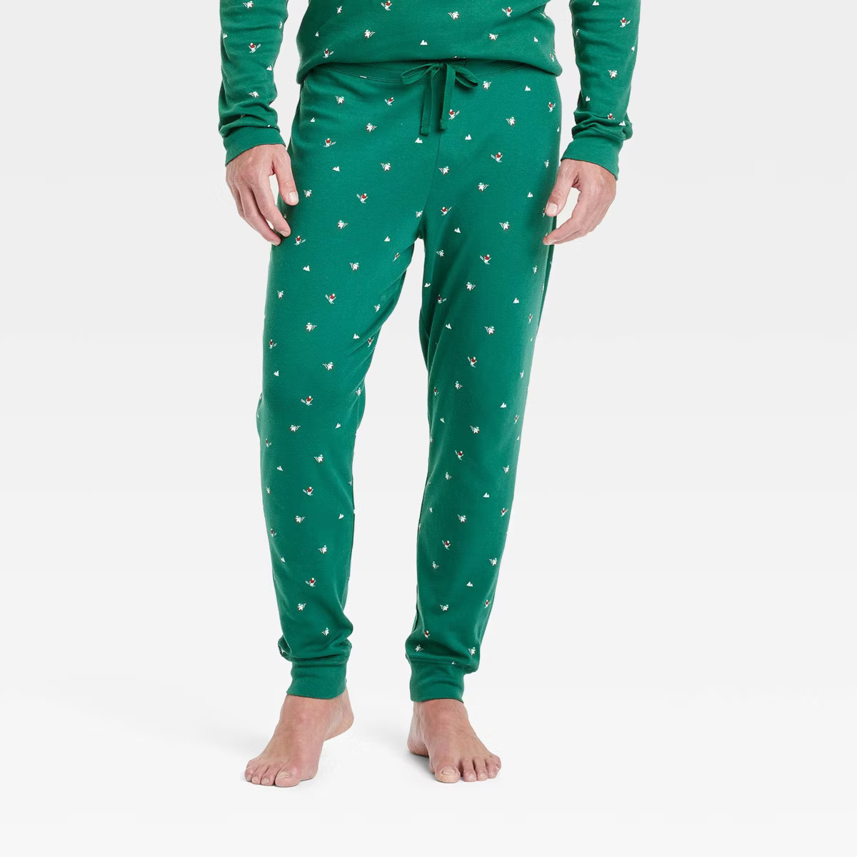 Men's Polar Bear Print Cotton Ribbed Holiday Matching Family Pajama Pants - Wondershop™ Green | Target
