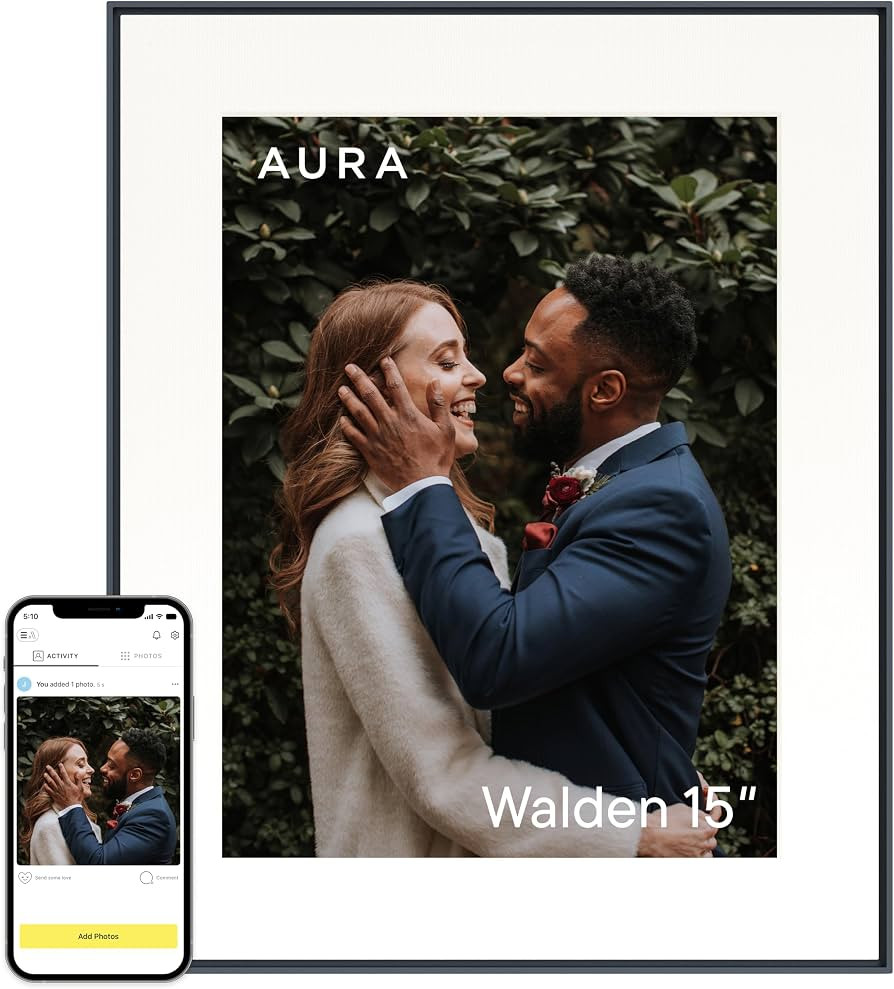 Aura Walden 15" WiFi Digital Picture Frame | Wirecutter's Best Digital Frame for Gifting | Send P... | Amazon (US)