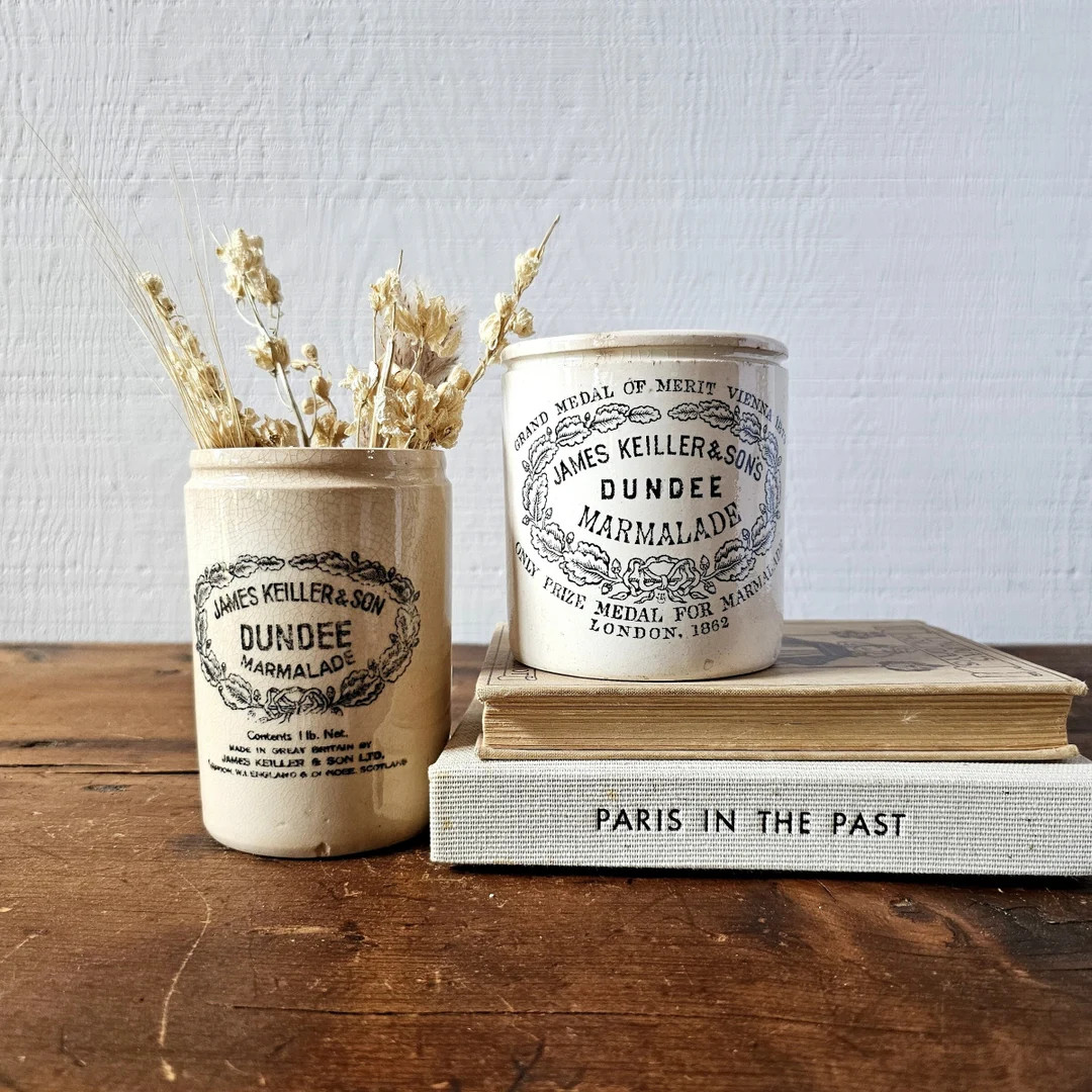 Antique English Advertising Pots. Dundee Marmalade Jars. - Etsy | Etsy (US)