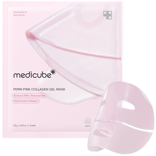 medicube Salmon DNA PDRN pink collagen jelly gel mask | overnight face mask for glass glow skin- elasticity, hydrating, firming and moisturizing | korean skincare, 28g, 1ea | Amazon (US)