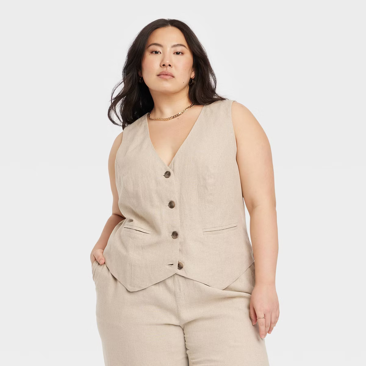 Women's Linen Vest - A New Day™ | Target