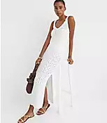 LOFT Beach Stitchy V-Neck Maxi Sweater Dress | LOFT