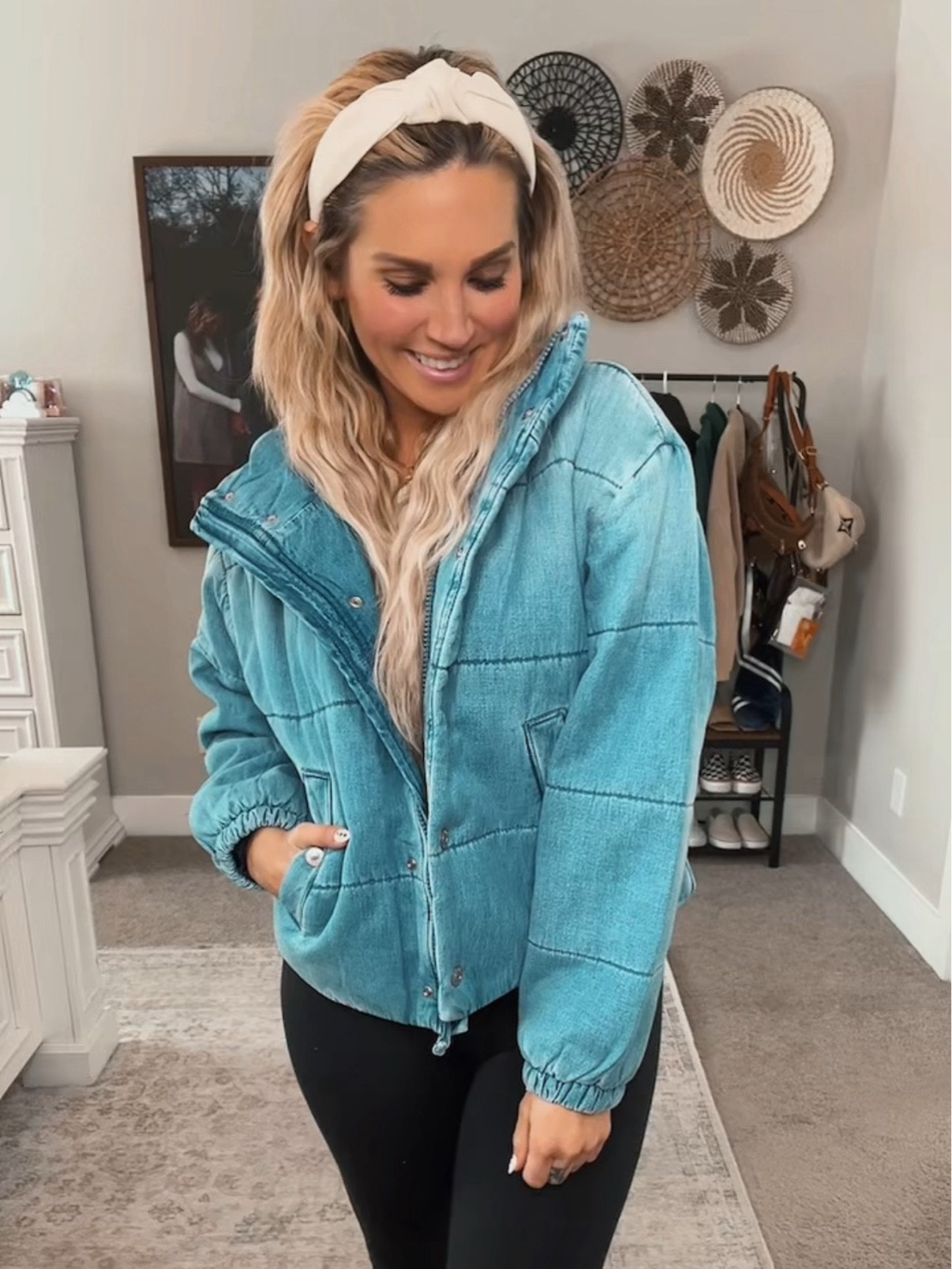 A denim bomber jacket? Yes, please. Will be wearing on repeat all spring! American Eagle find, black yoga pants, AE sale

#LTKfindsunder50 #LTKSeasonal #LTKfindsunder100