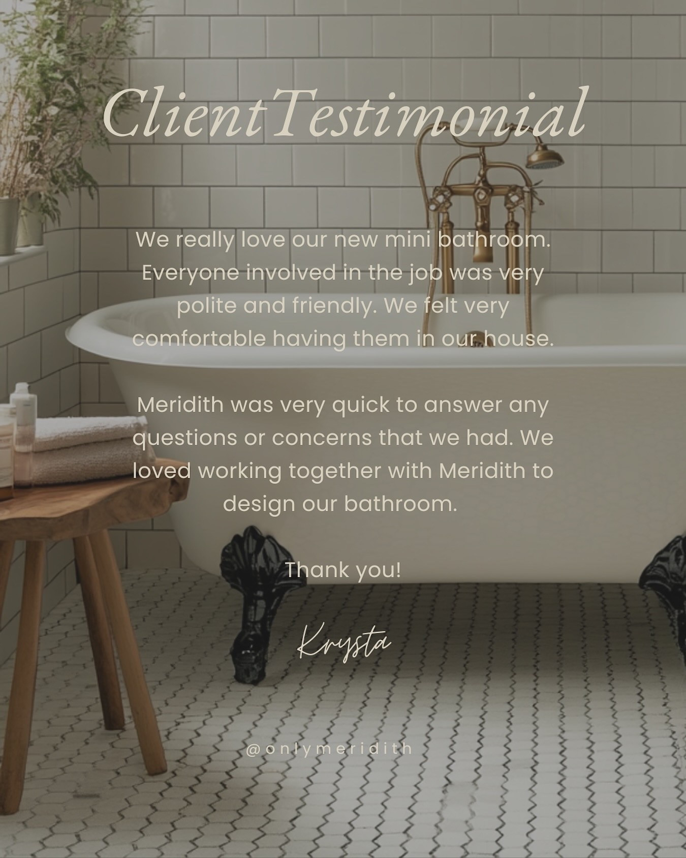 Thank you Krysta! 

We love our projects, both big and small! It’s so much fun to help you create the space you’ve been dreaming up (or wishing for) for so long. 

#BienvenueandCo #VirtualDesign #KitchenProblems #FunctionalDesign #DesignSolutions #VirtualDesignConsultation #DesignThatWorks #HomeStress #RealLifeDesign