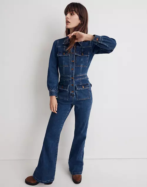 Denim Flare Jumpsuit | Madewell
