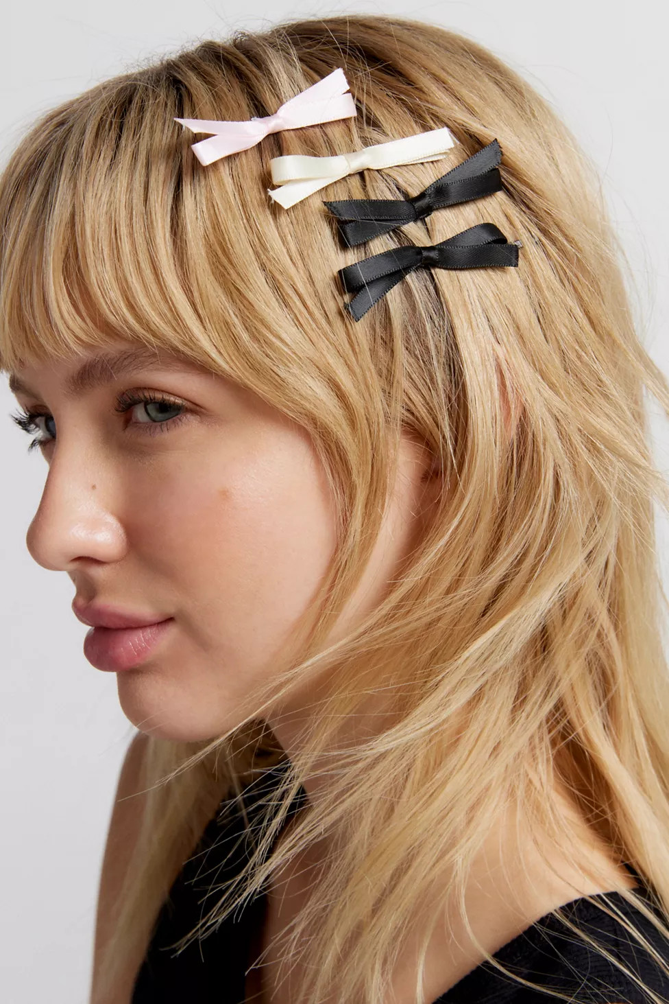 Satin Bow Hair Slide 6-Pack Set | Urban Outfitters (US and RoW)
