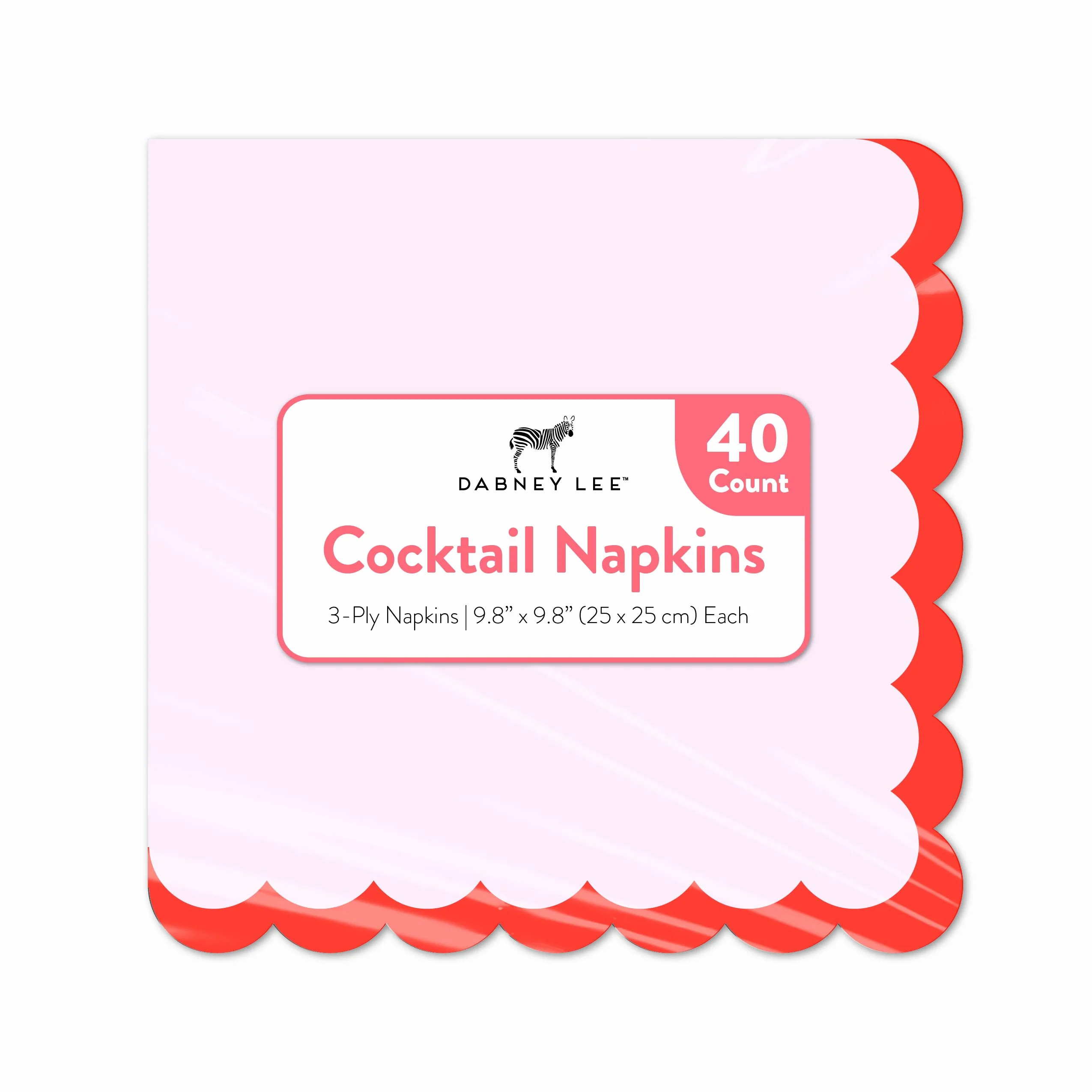 Dabney Lee 40 count Red and Pink 3-Ply Cocktail Napkins | Walmart (US)