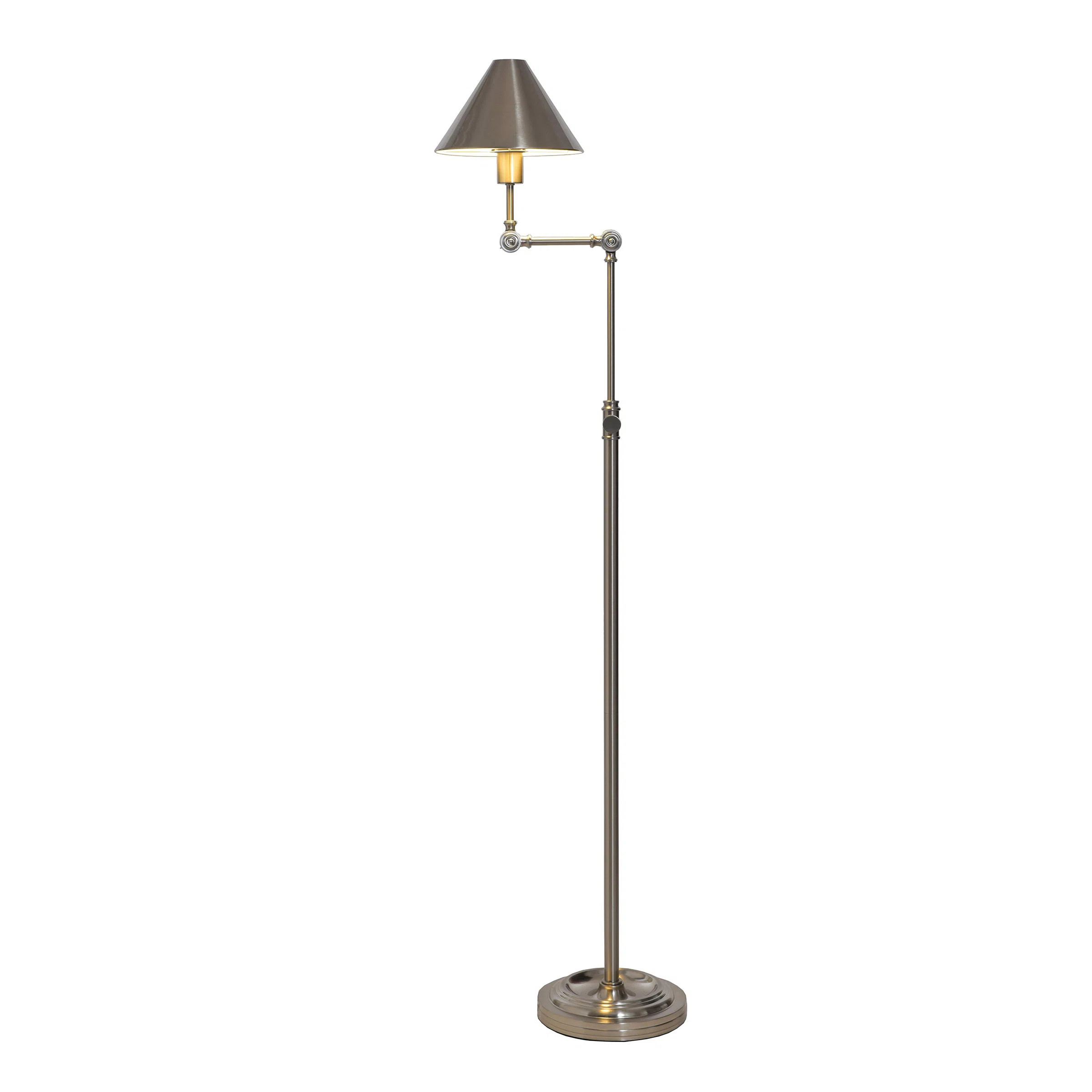 Arden Pivot Floor Lamp - Brushed Nickel | Wayfair North America