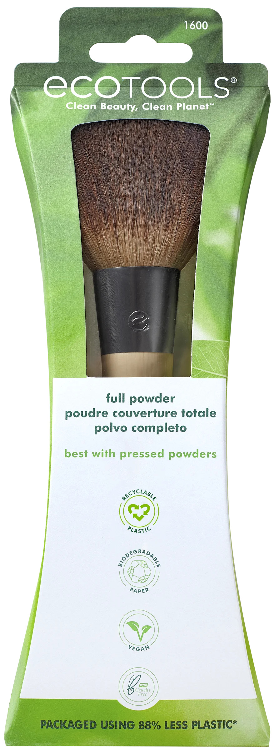 EcoTools Full Powder Makeup Brush, For Blushes & Setting Powder, Full Coverage, 1 Count | Walmart (US)