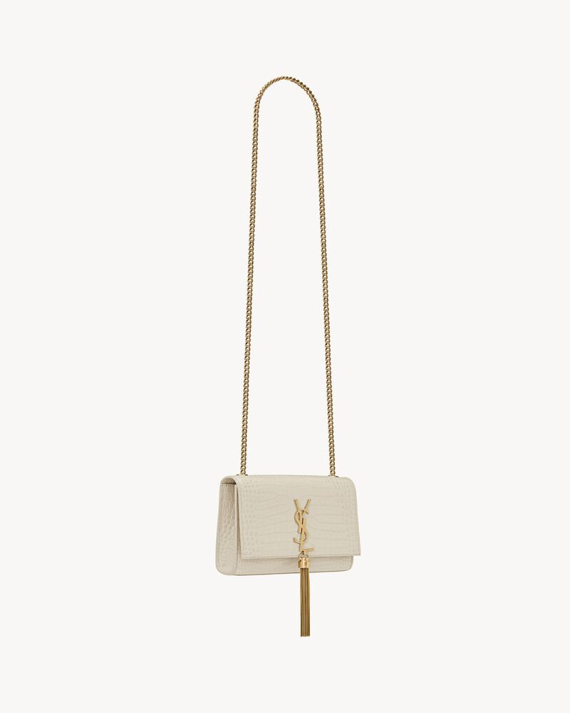 Classic Saint Laurent monogram shoulder bag decorated with metal YSL initials and chain tassel, f... | Saint Laurent Inc. (Global)