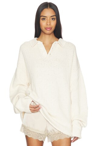 Aya Muse Vintage Rugby Shirt in Cream from Revolve.com | Revolve Clothing (Global)