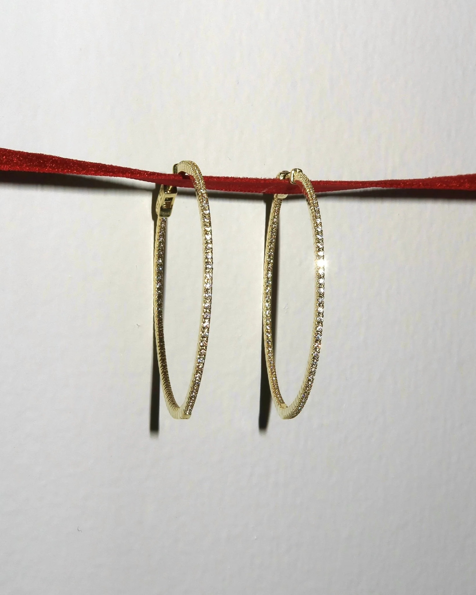 CLEO 50MM SPARKLE HOOP | Cupcakes and Cashmere LLC