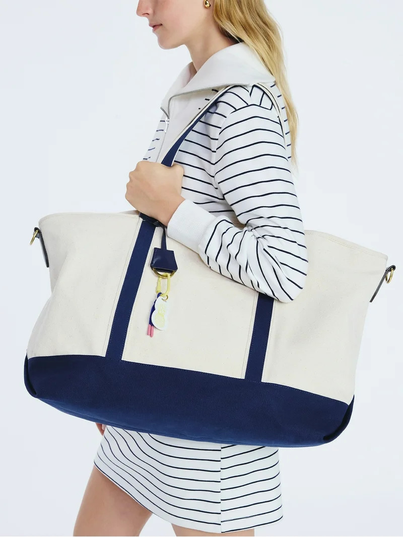 Free Assembly Women's Canvas Boat Tote, Natural | Walmart (US)