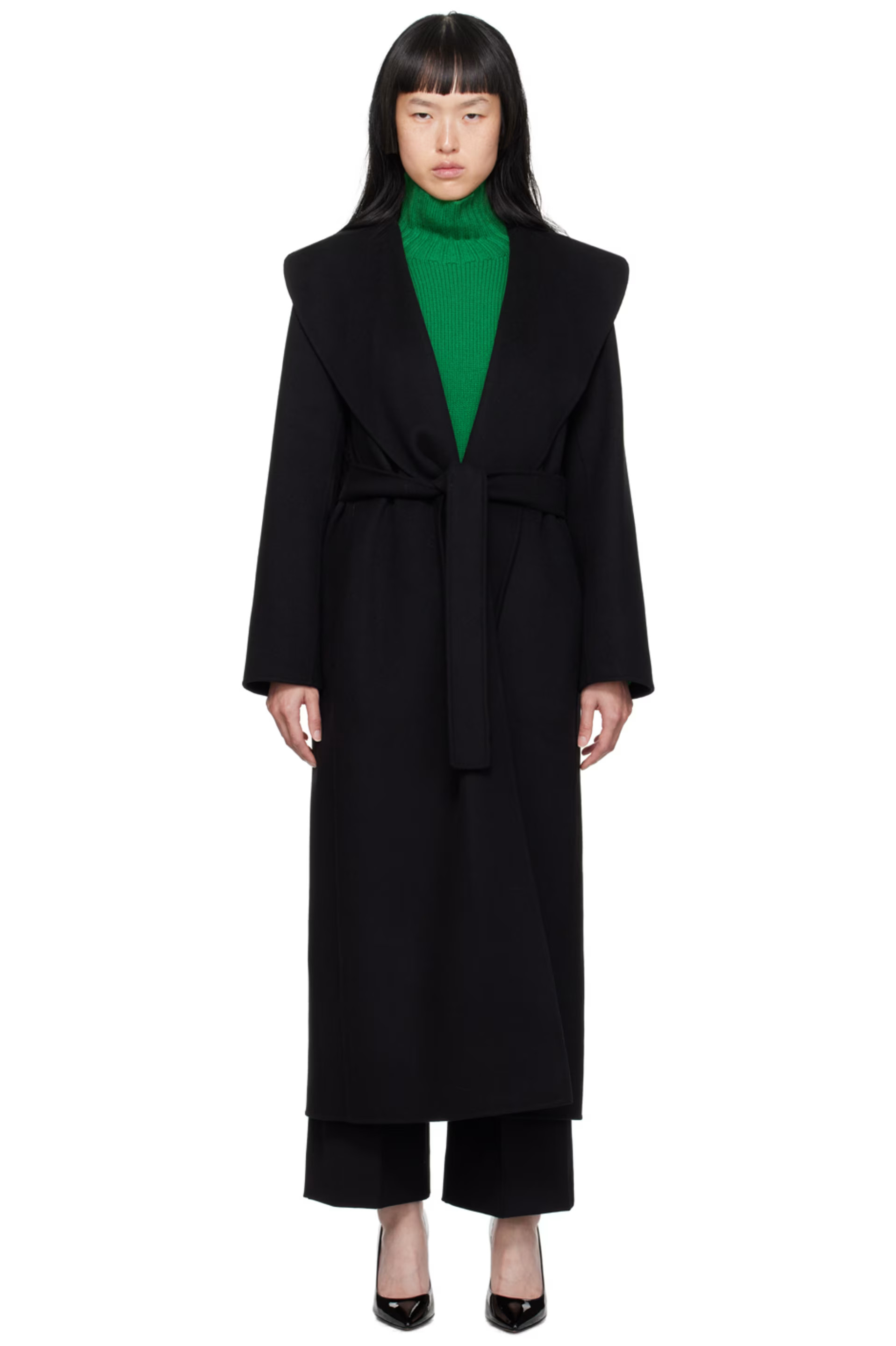 S Max Mara - Black Poldo Coat | SSENSE
