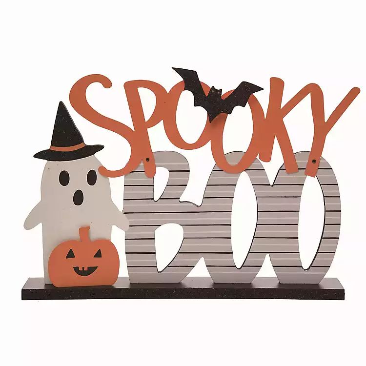 Spooky Boo Cut-Out Wood Sign | Kirkland's Home