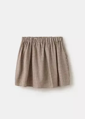 Checked skirt with elasticated waist | Mango (US/MX/AU)