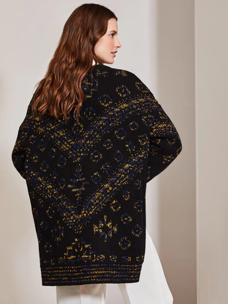 Oversized Pattern Cardigan | 525 America