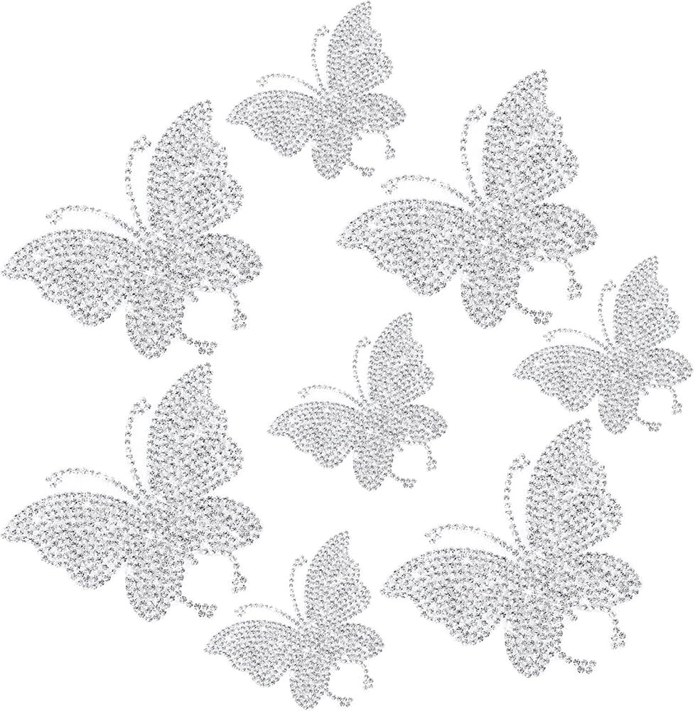 Frienda 8 Pcs Bling Butterfly Car Decals Women Crystal Rhinestone Shiny Butterfly Stickers Access... | Amazon (US)