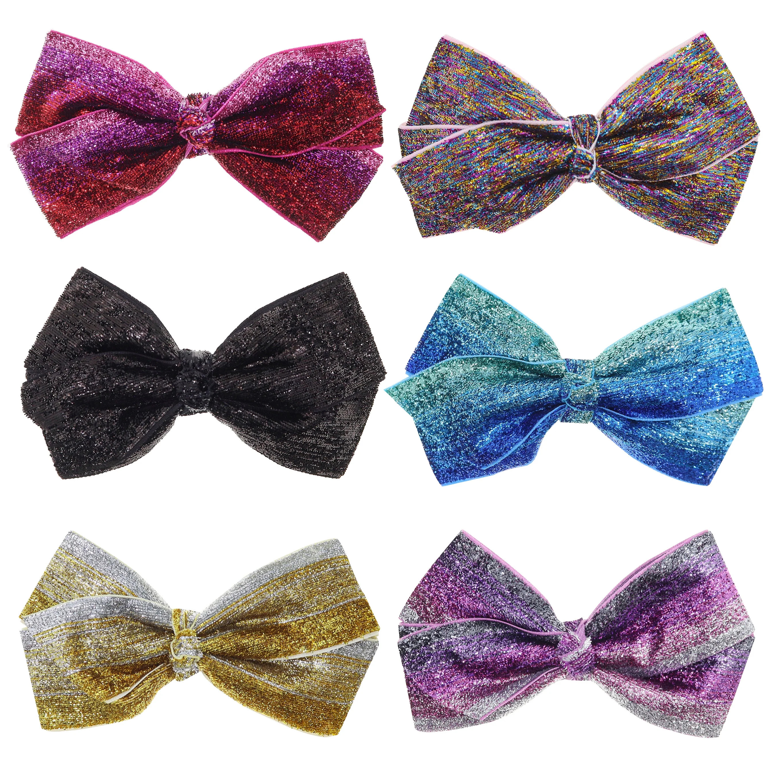 FROG SAC 6 PCS Glitter Hair Bows For Girls - Great Party Favors & Stocking Stuffers | Walmart (US)