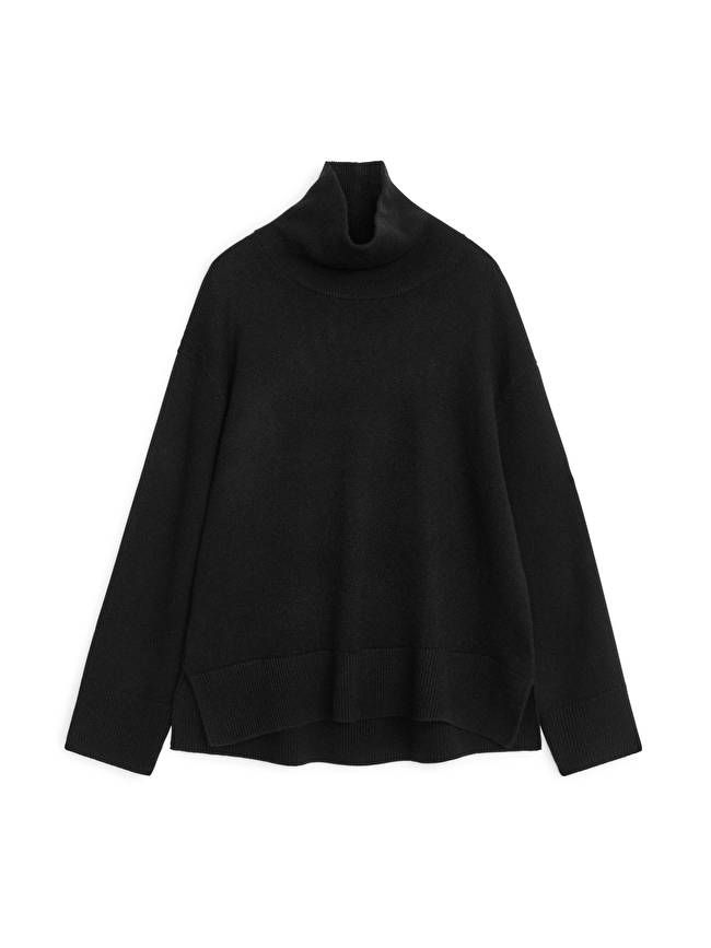 Relaxed Cashmere Roll-Neck Jumper | ARKET (US&UK)