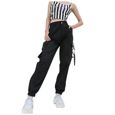 JYNZ Cargo Pants Women High Waist Sexy Women Fashion Joggers Loose Streetwear High Waist Cargo Pants | Walmart (US)