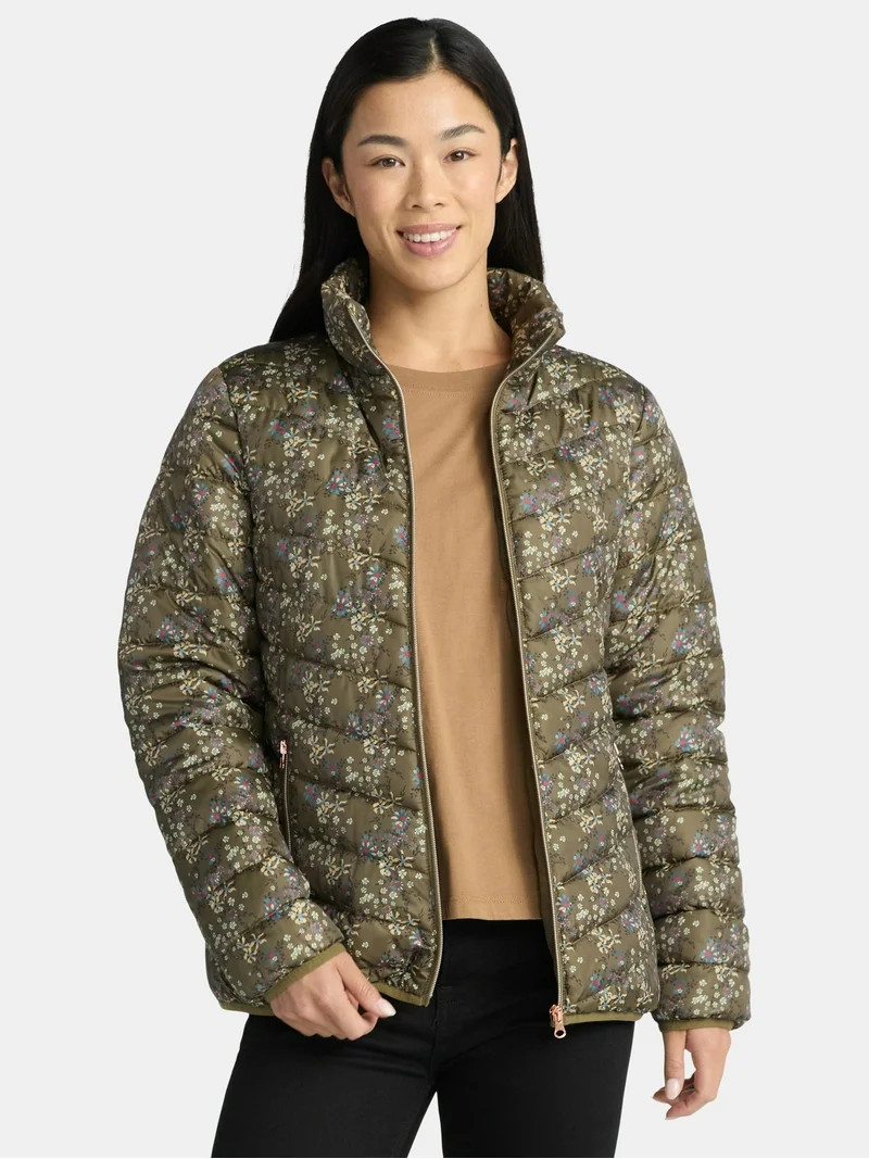 Big Chill Women's Packable Puffer Jacket, Sizes S-3X - Walmart.com | Walmart (US)